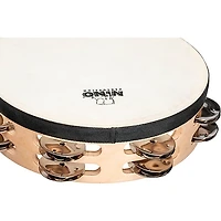 Nino Double Row Headed Wood Tambourine, Natural 8 in.