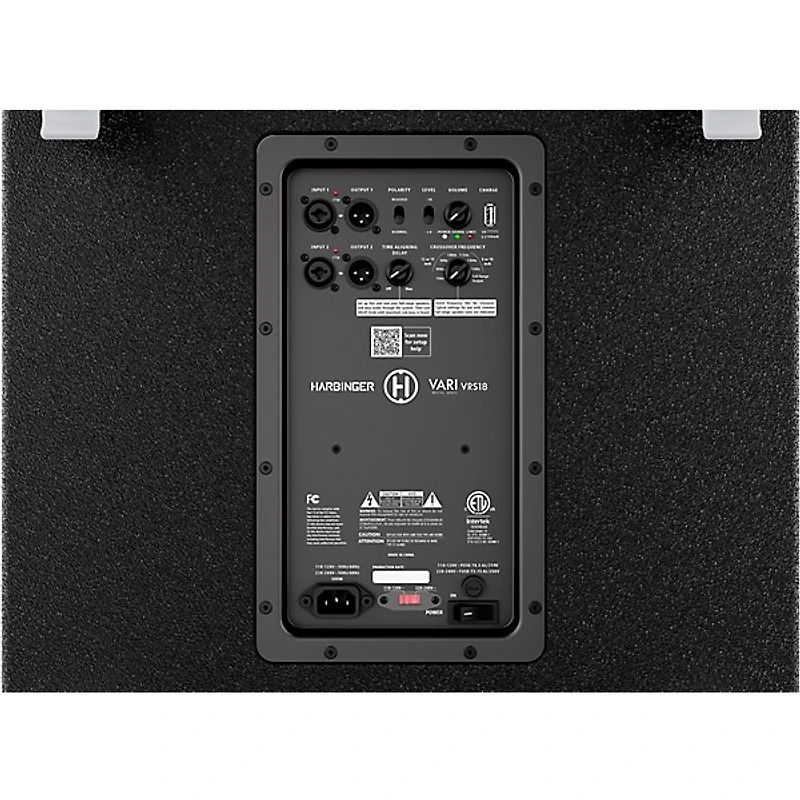 Harbinger VARI VRS18 18" Powered Subwoofer With DSP, Casters & Slip Cover