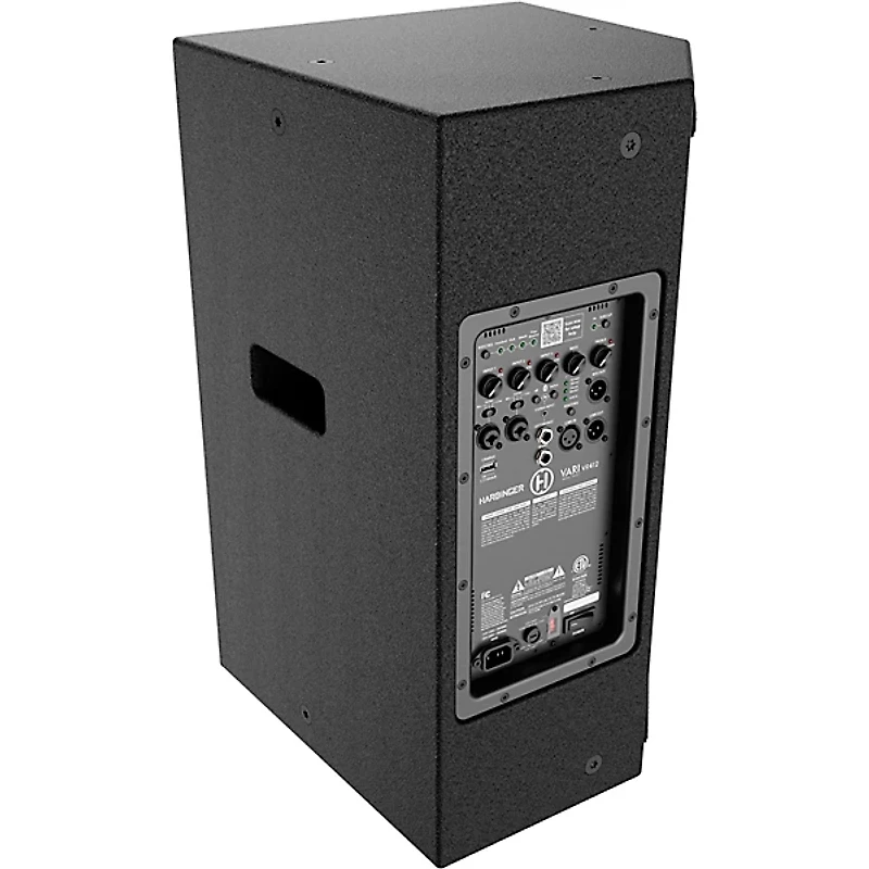 Harbinger VARI VR412 12" Powered 2-Way Loudspeaker With Wood Cabinet, Bluetooth, DSP and Tote Bag