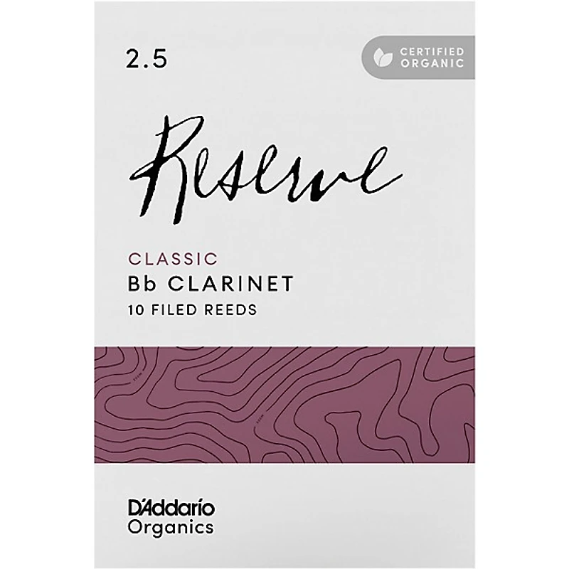 D'Addario Woodwinds Reserve Classic, Bb Clarinet Reed - Box of 10