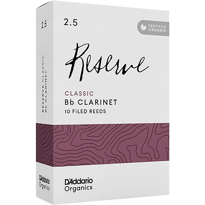 D'Addario Woodwinds Reserve Classic, Bb Clarinet Reed - Box of 10