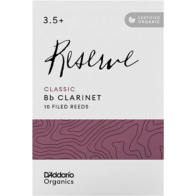 D'Addario Woodwinds Reserve Classic, Bb Clarinet Reed - Box of 10