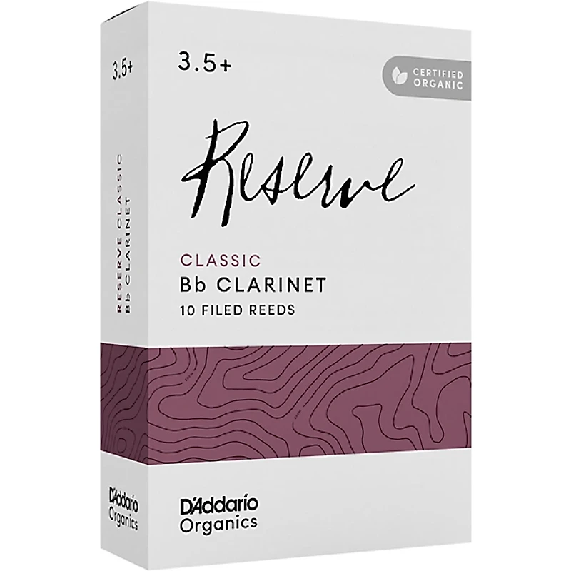 D'Addario Woodwinds Reserve Classic, Bb Clarinet Reed - Box of 10