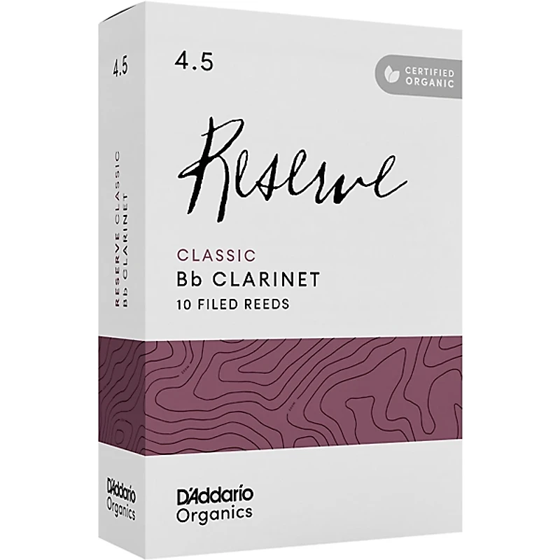 D'Addario Woodwinds Reserve Classic, Bb Clarinet Reed - Box of 10
