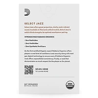D'Addario Woodwinds Select Jazz Alto Saxophone Unfiled Organic Reeds Box of 10