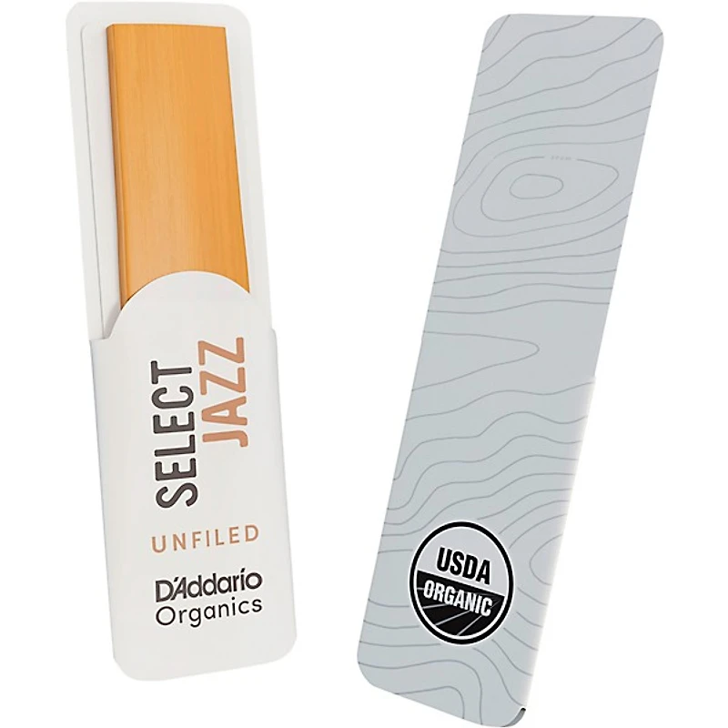 D'Addario Woodwinds Select Jazz Alto Saxophone Unfiled Organic Reeds Box of 10
