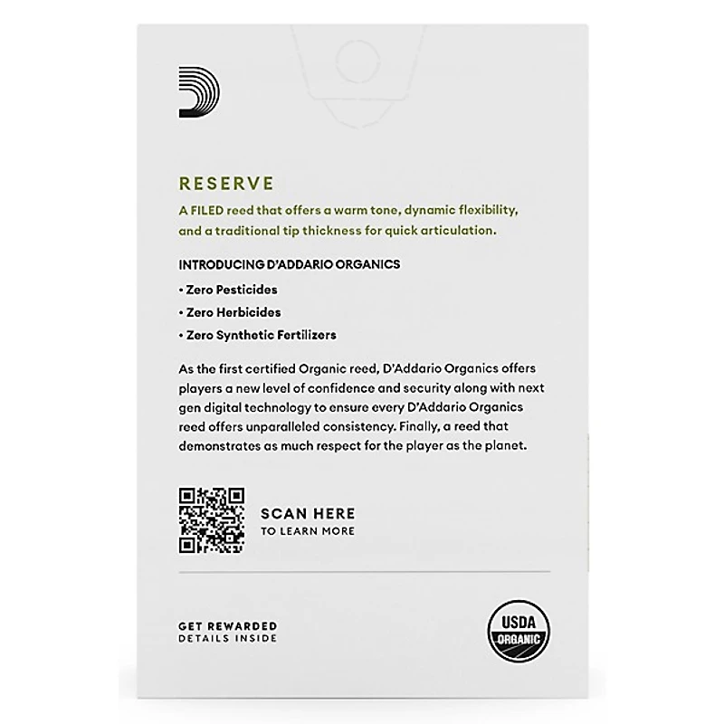 D'Addario Woodwinds Reserve, Alto Saxophone - Box of 10