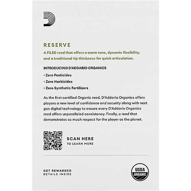 D'Addario Woodwinds Reserve, Alto Saxophone - Box of 10