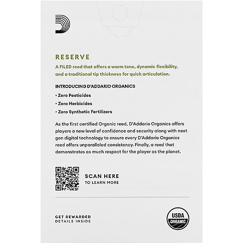 D'Addario Woodwinds Reserve, Alto Saxophone - Box of 10