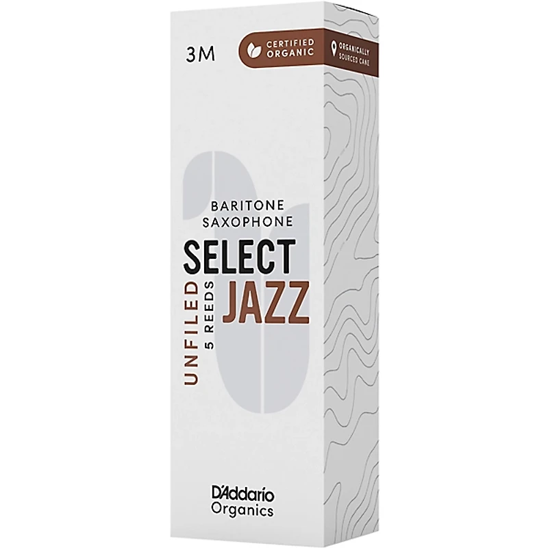 D'Addario Woodwinds Select Jazz, Baritone Saxophone - Unfiled,Box of 5