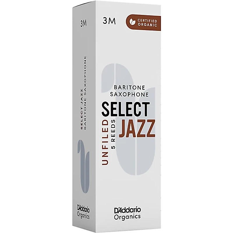 D'Addario Woodwinds Select Jazz, Baritone Saxophone - Unfiled,Box of 5