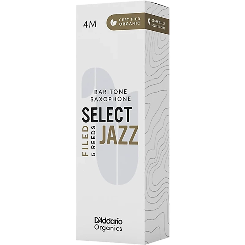 D'Addario Woodwinds Select Jazz, Baritone Saxophone - Filed,Box of 5