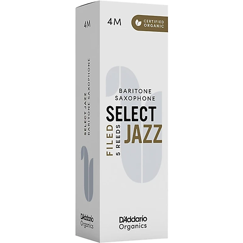 D'Addario Woodwinds Select Jazz, Baritone Saxophone - Filed,Box of 5