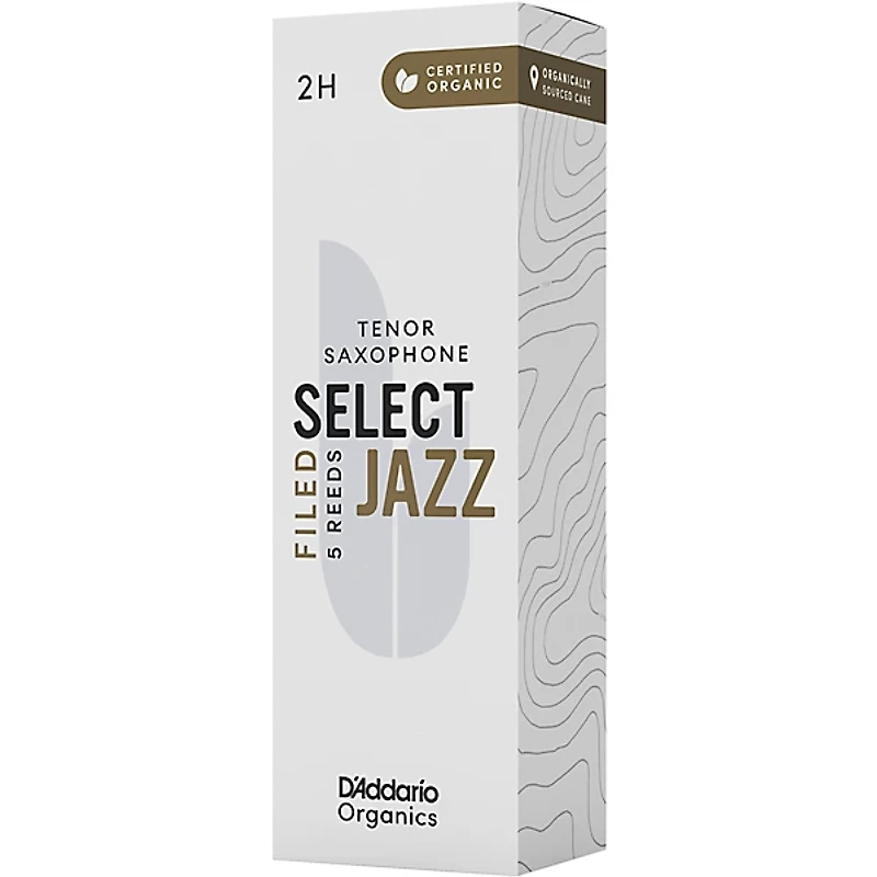D'Addario Woodwinds Select Jazz, Tenor Saxophone Reeds - Filed,Box of 5