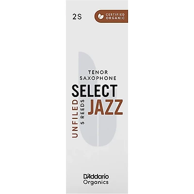 D'Addario Woodwinds Select Jazz, Tenor Saxophone Reeds - Unfiled,Box of 5