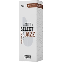 D'Addario Woodwinds Select Jazz, Tenor Saxophone Reeds - Unfiled,Box of 5