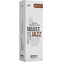 D'Addario Woodwinds Select Jazz, Tenor Saxophone Reeds - Unfiled,Box of 5
