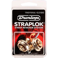 Dunlop Straplok Traditional Strap Retainer System Gold