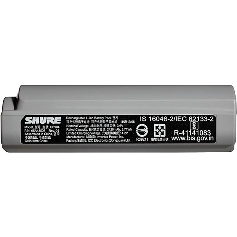 Shure SB904 Lithium-Ion Rechargeable Battery