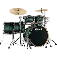 TAMA Starclassic Performer 5-Piece Shell Pack With 22" Bass Drum and Black Nickel Hardware Molten Steel Blue Burst