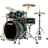 TAMA Starclassic Performer 5-Piece Shell Pack With 22" Bass Drum and Black Nickel Hardware Molten Steel Blue Burst