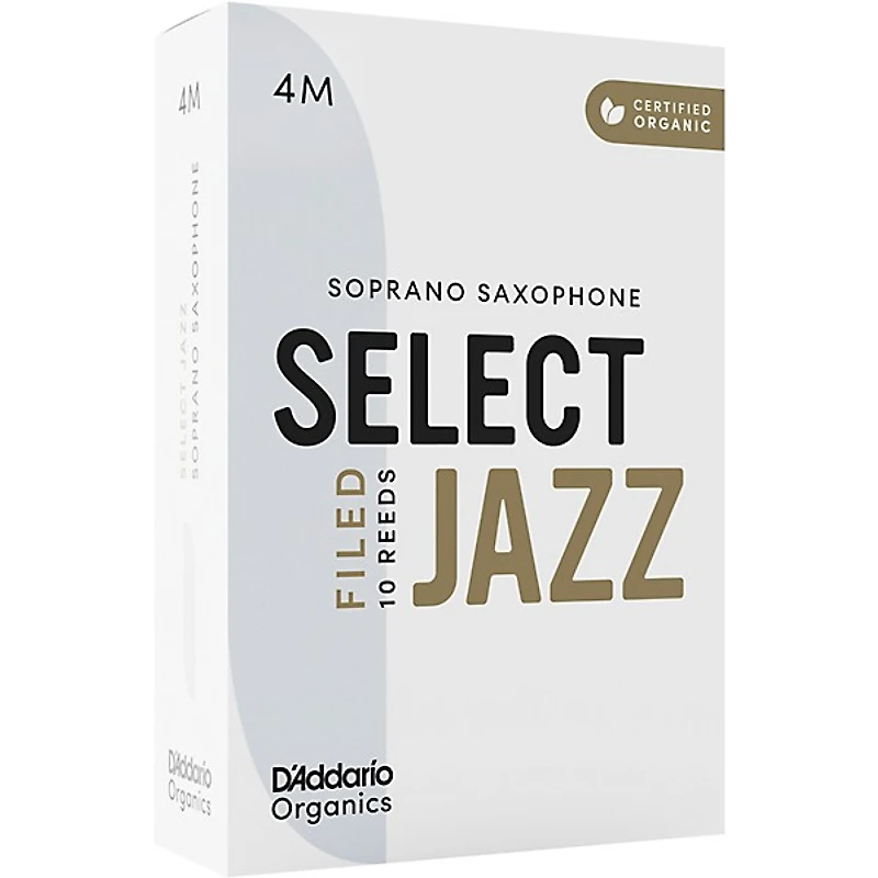 D'Addario Woodwinds Select Jazz, Soprano Saxophone - Filed,Box of 10