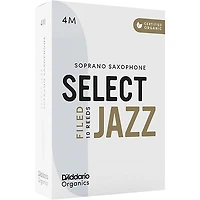 D'Addario Woodwinds Select Jazz, Soprano Saxophone - Filed,Box of 10