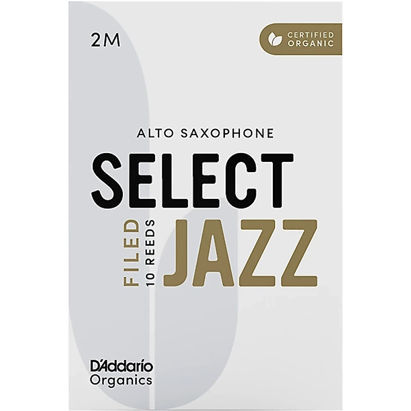 D'Addario Woodwinds Select Jazz, Alto Saxophone - Filed,Box of 10