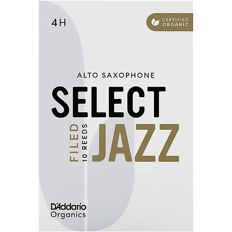 D'Addario Woodwinds Select Jazz, Alto Saxophone - Filed,Box of 10