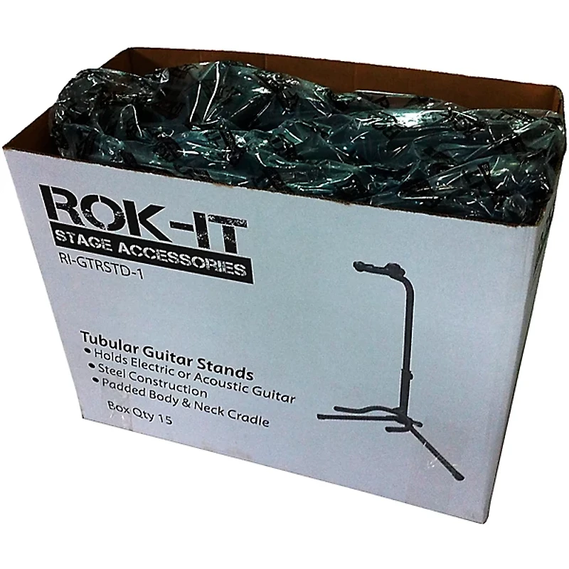Rok-It Tubular Guitar Stand to Hold Electric or Acoustic Guitars