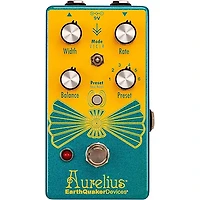 EarthQuaker Devices Aurelius Tri-Voice Chorus Effects Pedal Sparkly Teal and Golden Yellow