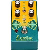 EarthQuaker Devices Aurelius Tri-Voice Chorus Effects Pedal Sparkly Teal and Golden Yellow