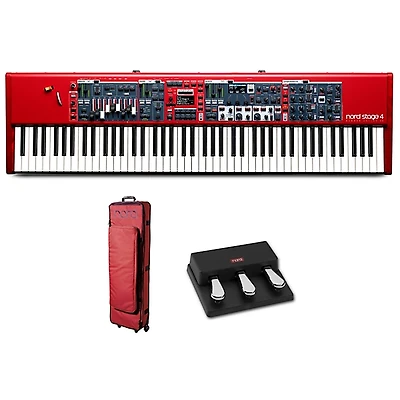 Nord Stage 4 88-Key Keyboard With Nord Soft Case & Triple Pedal