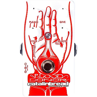 Catalinbread Blood Donor Fuzz Effects Pedal Red and White