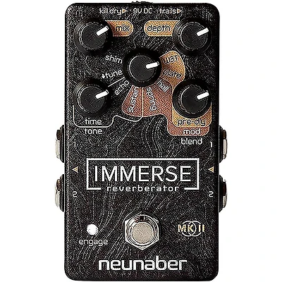 Neunaber Immerse Reverberator Mk II Stereo Reverb Effects Pedal Black