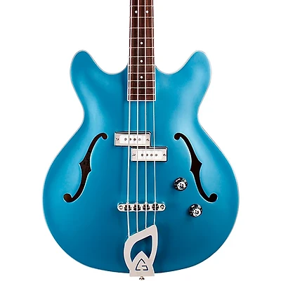 Guild Starfire I Bass Semi-Hollow Short Scale Double-Cut Electric Bass Guitar - Pelham Blue