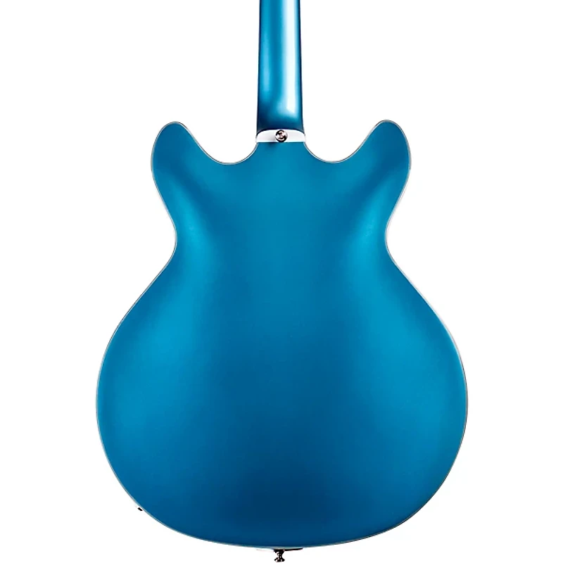 Guild Starfire I Bass Semi-Hollow Short Scale Double-Cut Electric Bass Guitar - Pelham Blue