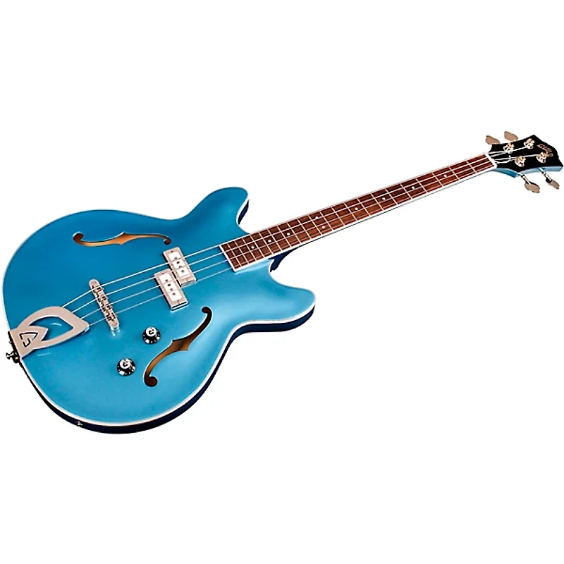 Guild Starfire I Bass Semi-Hollow Short Scale Double-Cut Electric Bass Guitar - Pelham Blue