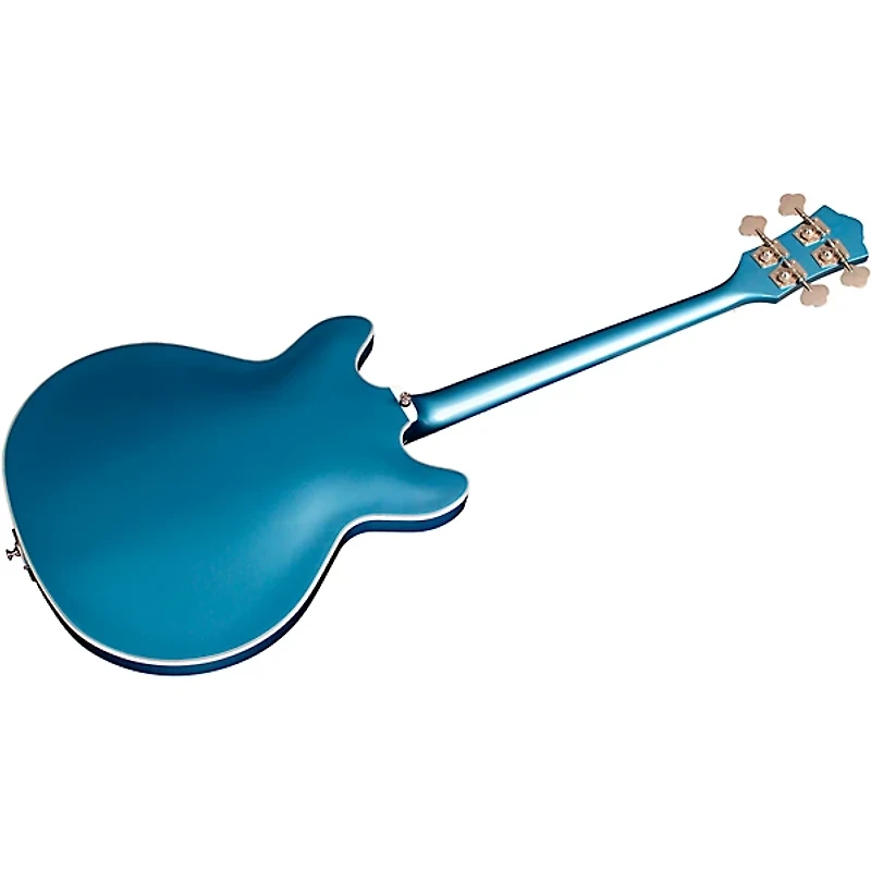 Guild Starfire I Bass Semi-Hollow Short Scale Double-Cut Electric Bass Guitar - Pelham Blue