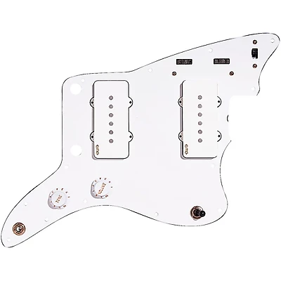 EMG JMaster Pickguard System 3-Ply With Pickups and Knobs White