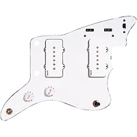 EMG JMaster Pickguard System 3-Ply With Pickups and Knobs White