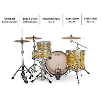 Ludwig Legacy Mahogany 3-Piece Pro Beat Shell Pack With 24" Bass Drum Lemon Oyster