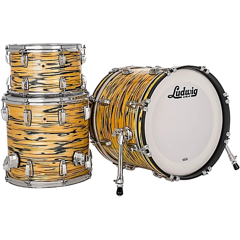 Ludwig Legacy Maple 3-Piece Jazzette Shell Pack With 18" Bass Drum Lemon Oyster