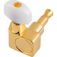 Fender Deluxe Cast/Sealed Guitar Tuning Machines with Pearl Buttons Set Gold 6 String