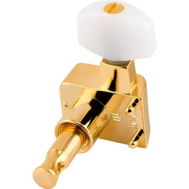 Fender Deluxe Cast/Sealed Guitar Tuning Machines with Pearl Buttons Set Gold 6 String