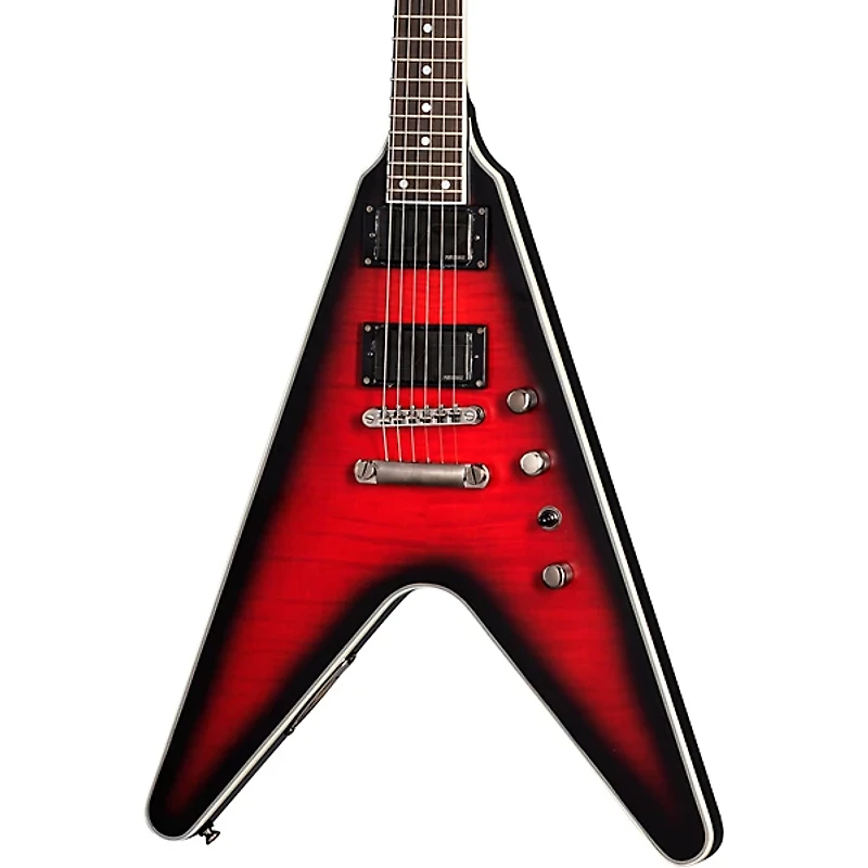 Epiphone Dave Mustaine Flying V Prophecy Electric Guitar Aged Dark Red Burst