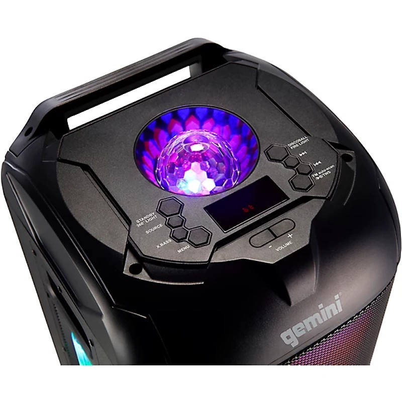 Gemini GPLT-360 360 Portable Bluetooth Speaker With LED Party Lighting