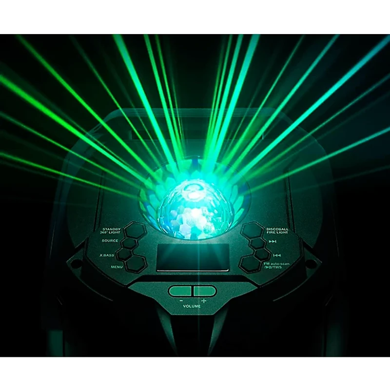 Gemini GPLT-360 360 Portable Bluetooth Speaker With LED Party Lighting