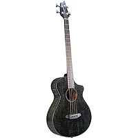 Breedlove Rainforest S Concert Acoustic-Electric Bass Guitar Black Gold