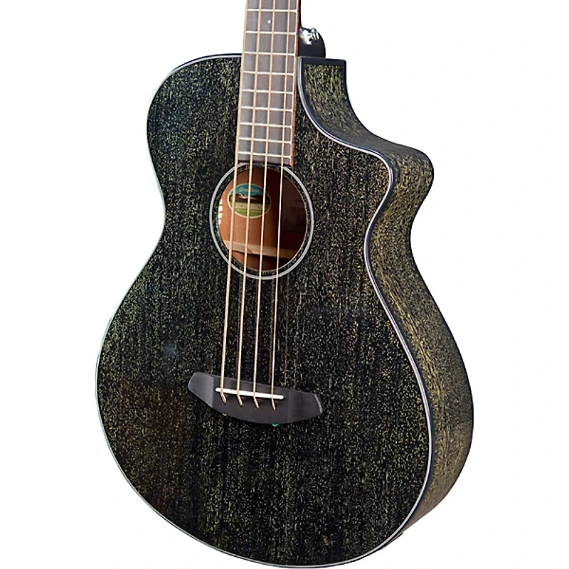 Breedlove Rainforest S Concert Acoustic-Electric Bass Guitar Black Gold